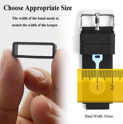 TICFROG 7 in 1 Watch Band Keepers Set, 24mm, Black