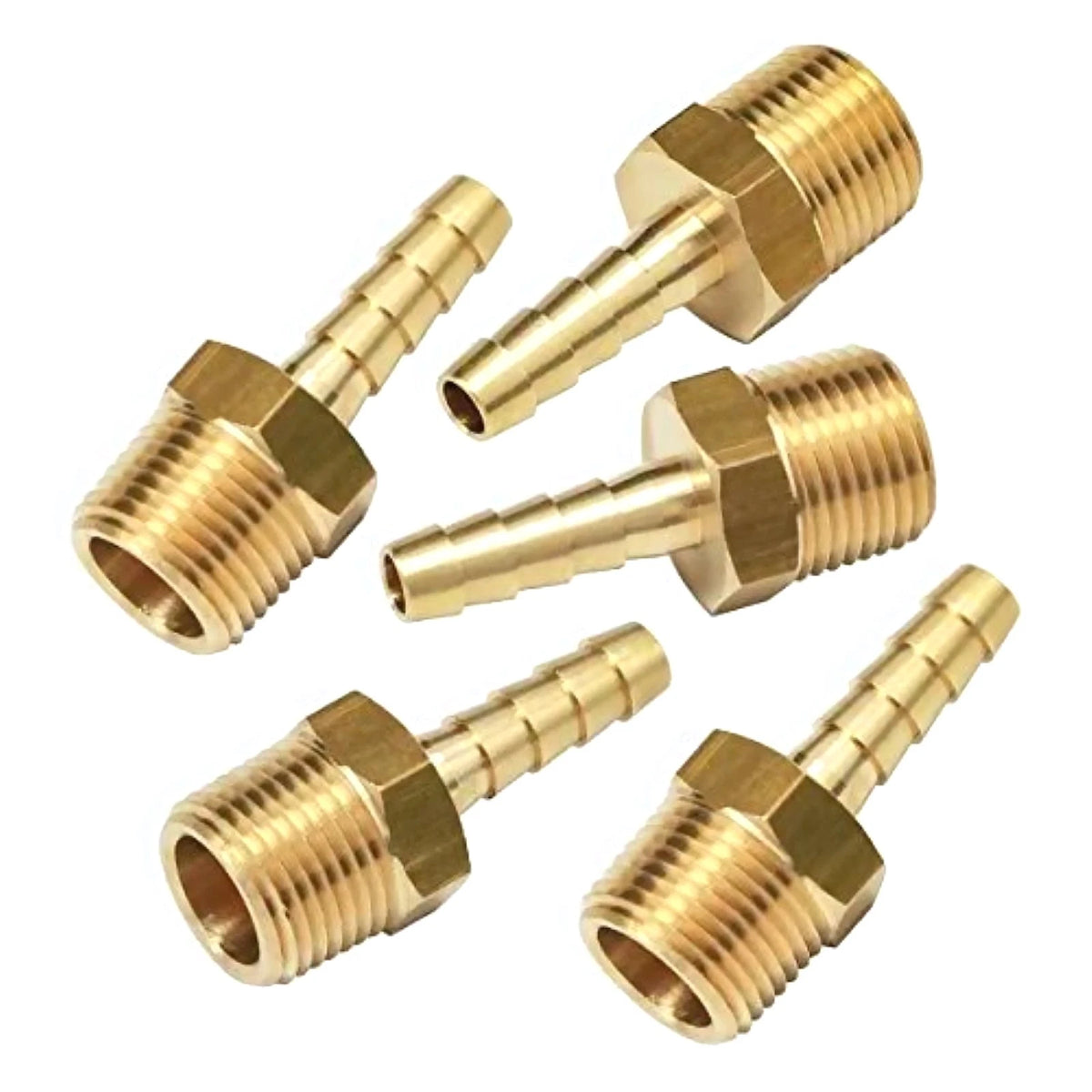 Fuel Line Adapter 5 x Adapter Brass Material /w Wide Application Scope 5pcs