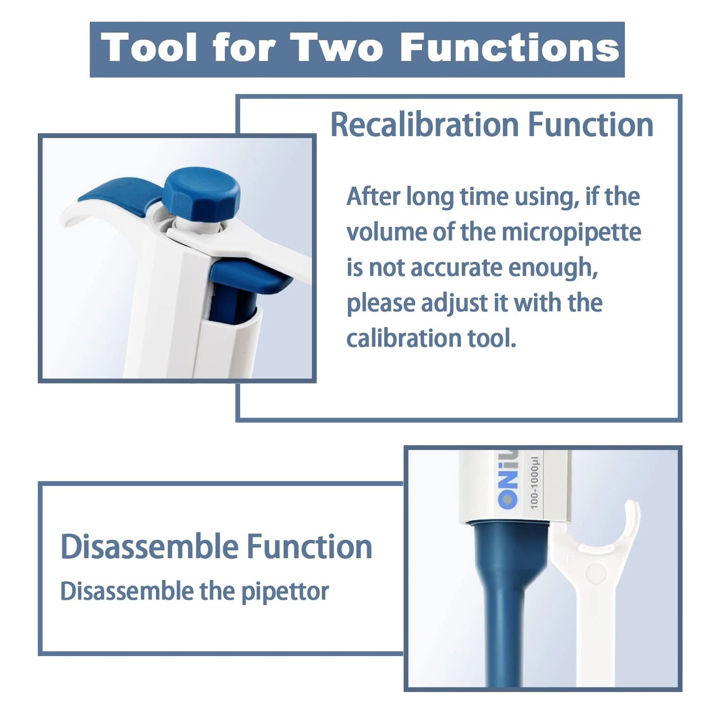 ONiLAB 5-50μl Single-Channel Manual Adjustable Variable Volume