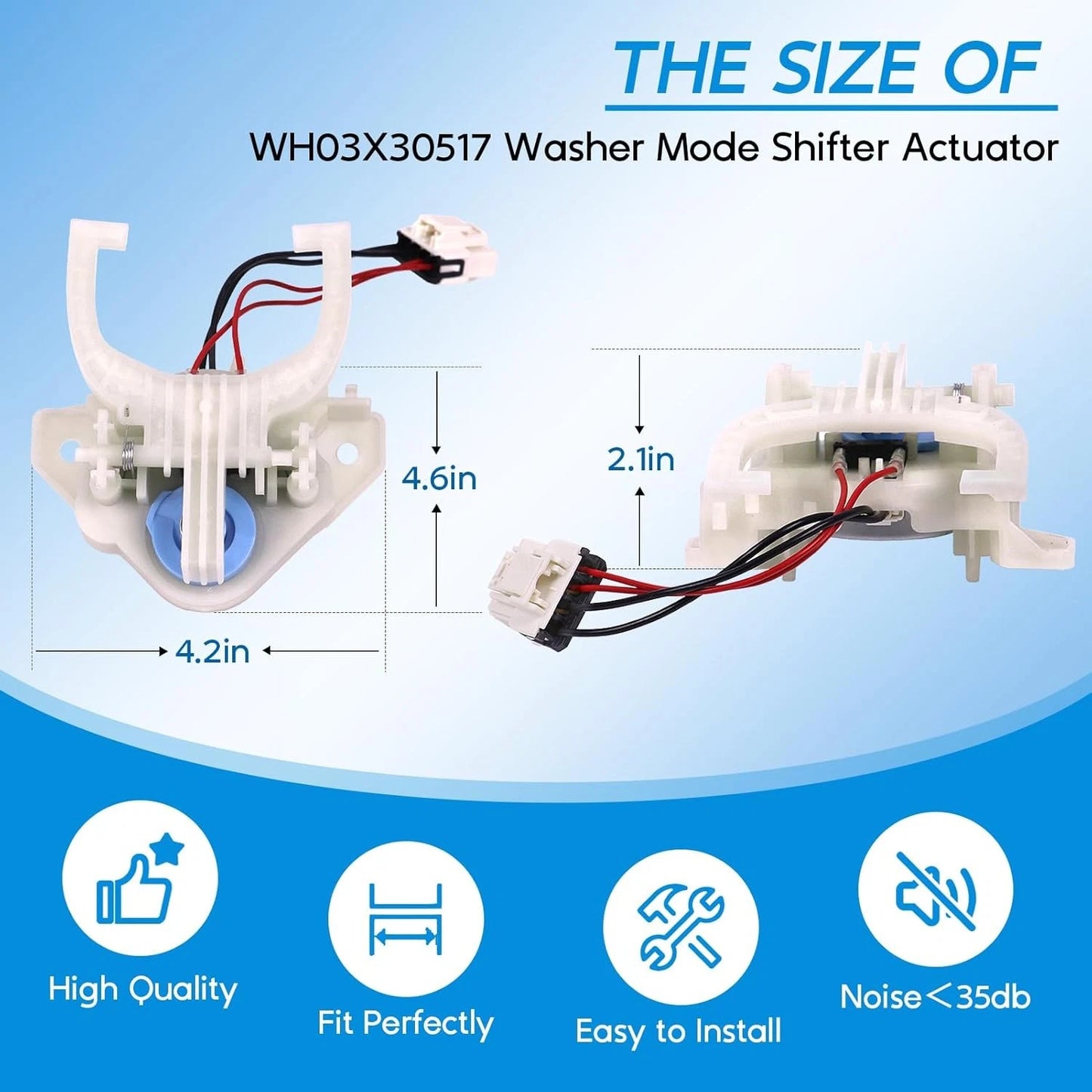 2025  Upgraded WH03X30517 Washer Mode Shifter Actuator & WH01X27538...
