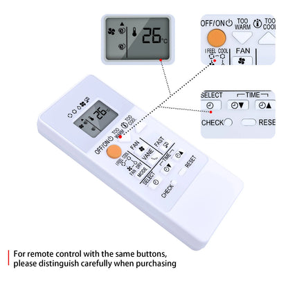 RH19B Remote Control For Mitsubishi Electric Air Conditioner E2214L426