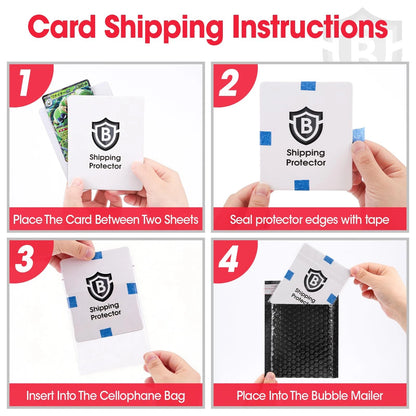 BGUP Trading Card Shipping Supplies Kit, Includes 120 3.5" X 4.5", 60p-S