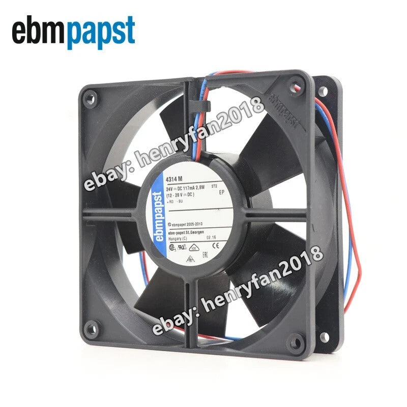 Ebmpapst 4314M Axial Fan DC 24V 117mA 2.8W 120*120*32MM  Cabinet Cooling Fan