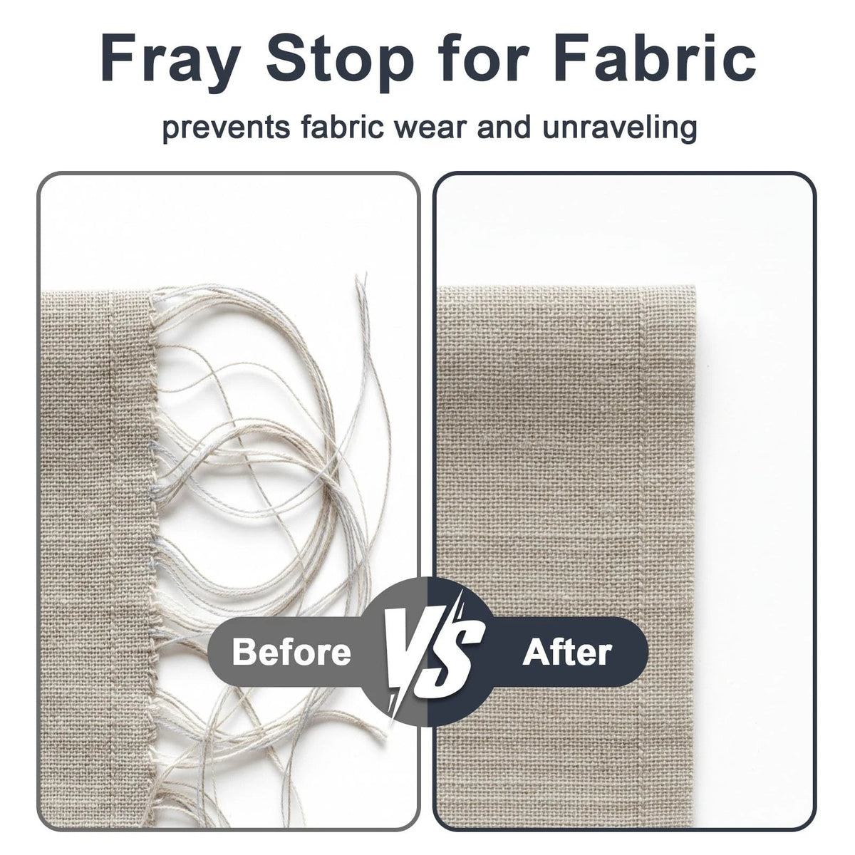 2pcs Fray Stop for Fabric, Prevents Textile from Wearing and Unraveling Clear