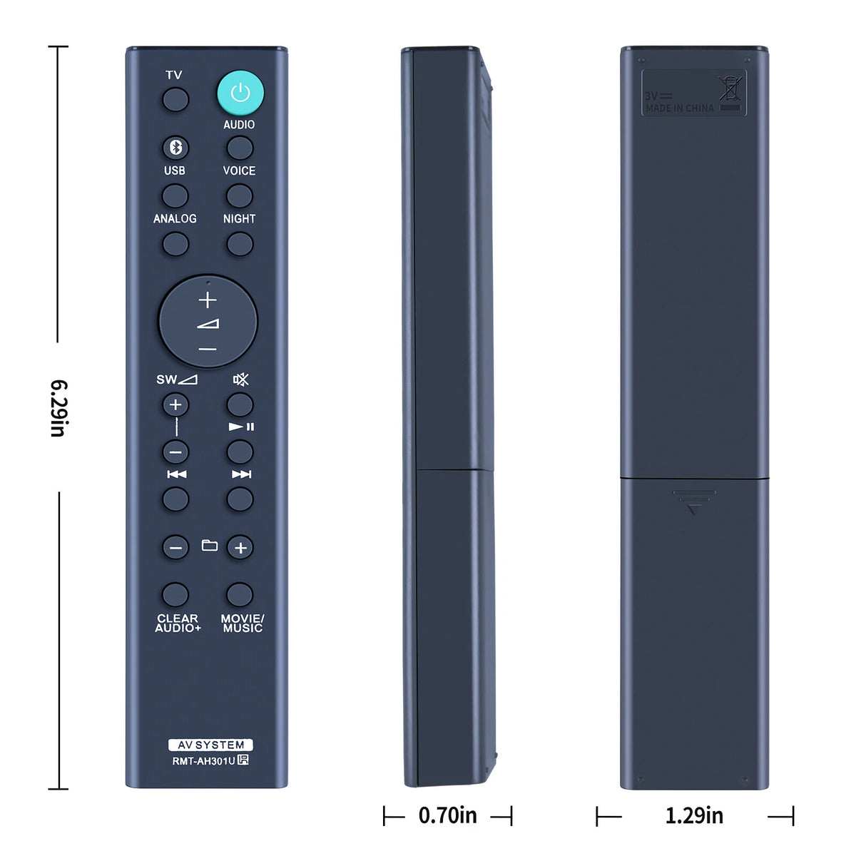 RMT-AH301U Remote Control For Sony Sound Bar HT-MT300 HT-MT301 SA-WMT300