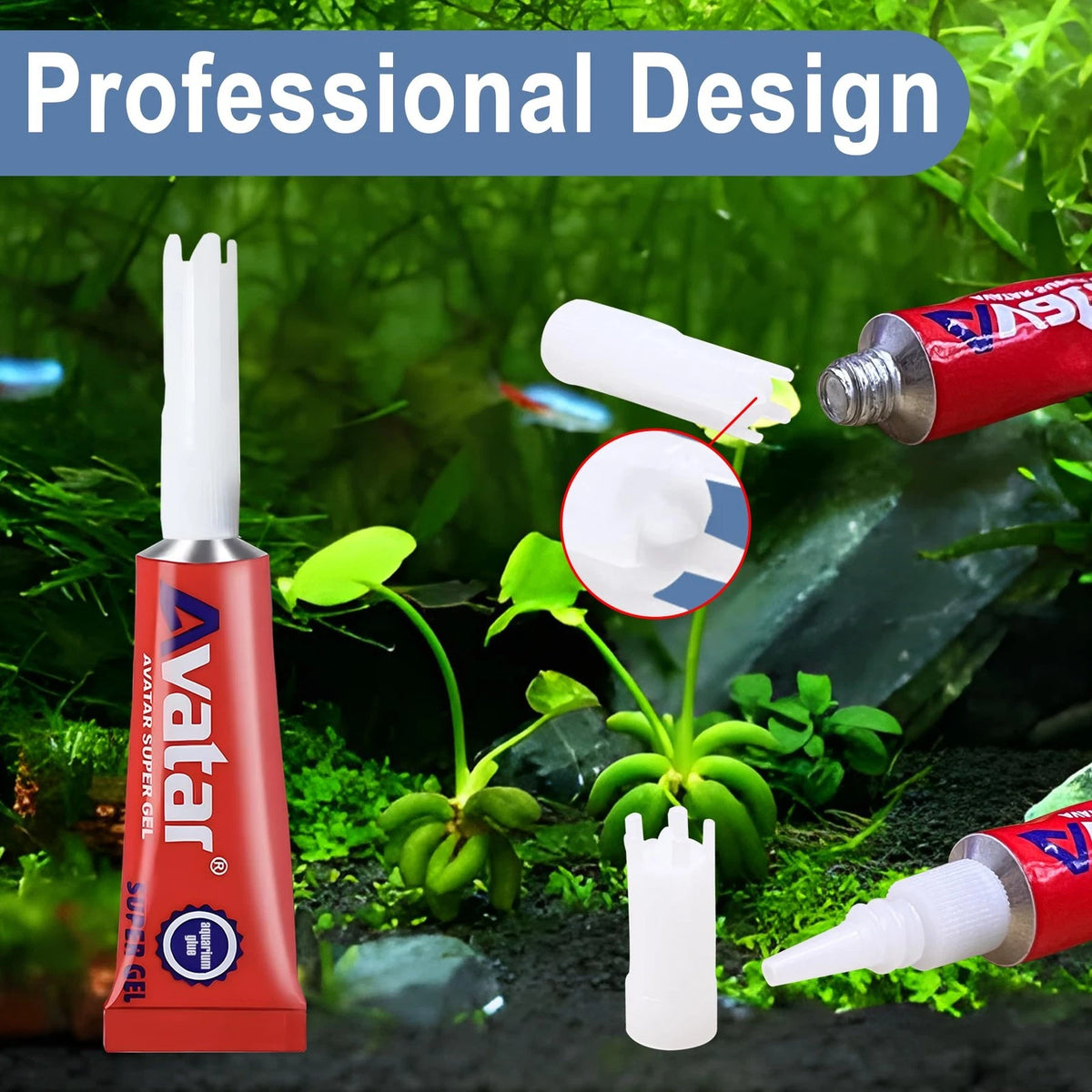 3 PCS Aquarium Glue, Aquascape Aquatic Plants Coral 3 pcs, 1