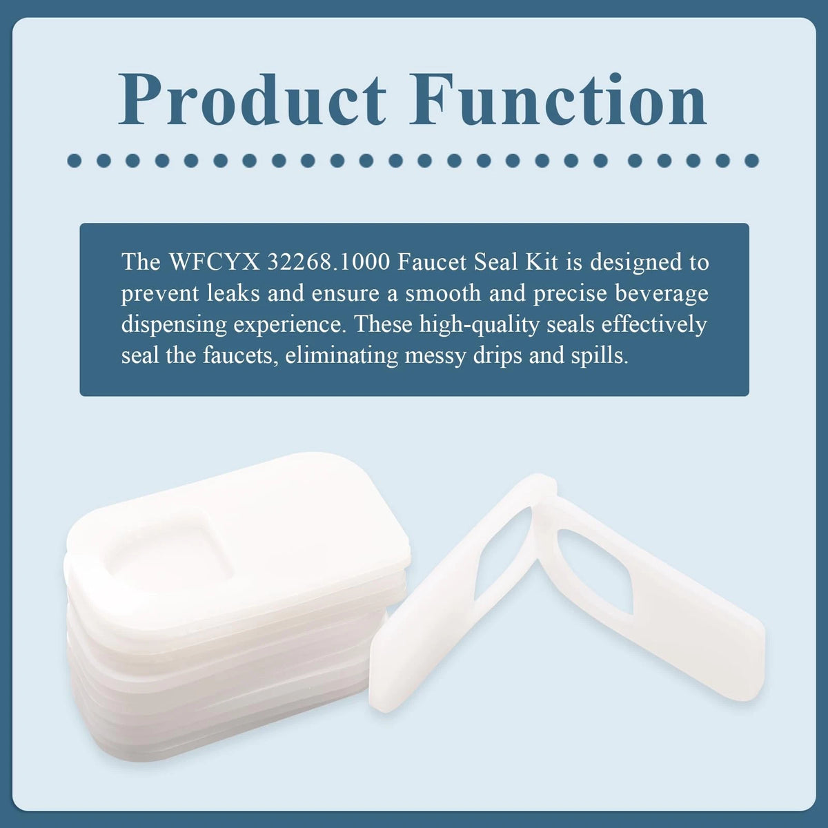 Upgraded Pack of 2 Faucet Seal Kit for Frozen Drink Machine, Part White