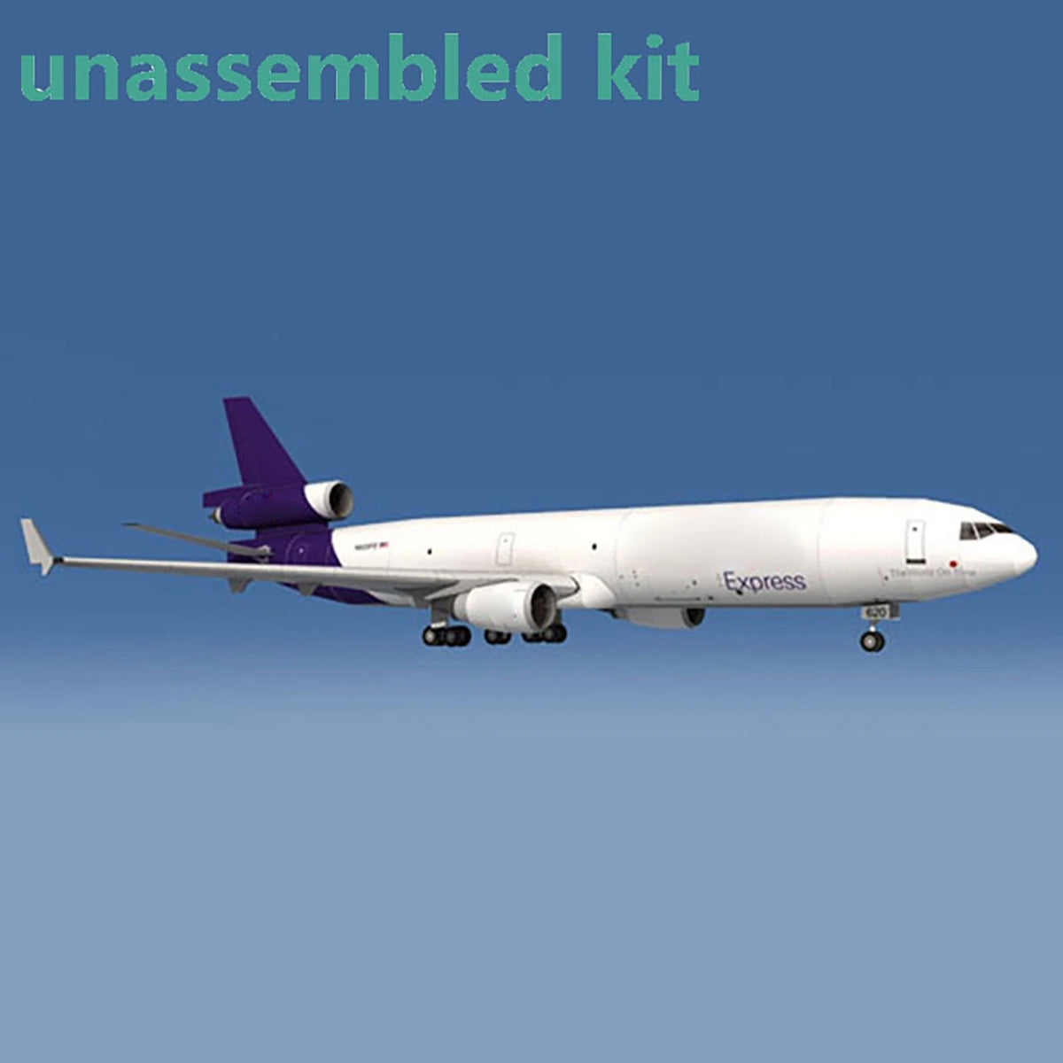 1:100  MD-11 Air Plane 3D Paper Model Cargo Aircraft Unassembled Ornaments