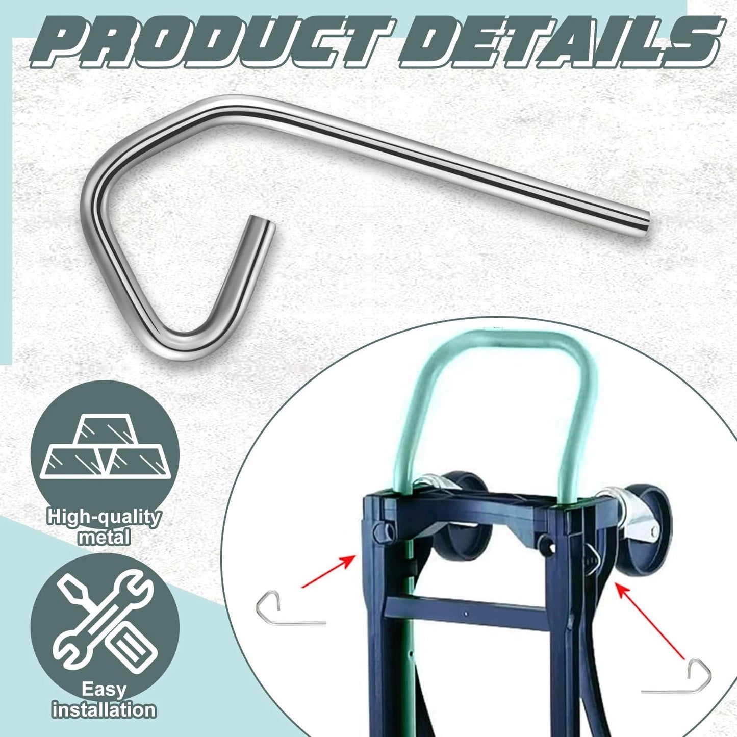 Yaocom 4 Pcs Hitch Pin Clip for Hand Truck Convertible 3 1/4 inches, silver