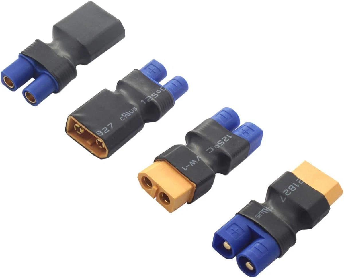 2Pair ShareGoo RC XT60 to EC3 Plug Female Male Adapter Connector for Black