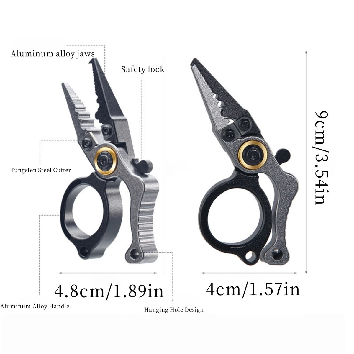 Durable Mini Fishing Pliers Scissors Line Cutter Hook Remover Split Ring Tool