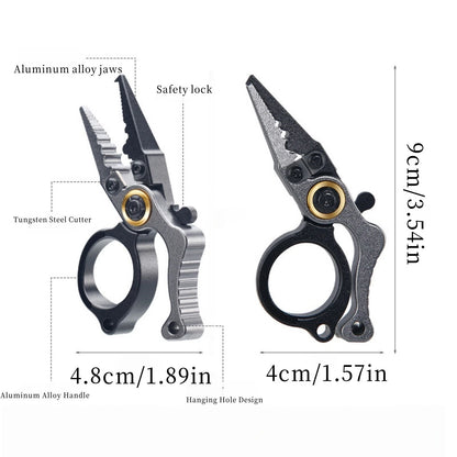 Durable Mini Fishing Pliers Scissors Line Cutter Hook Remover Split Ring Tool