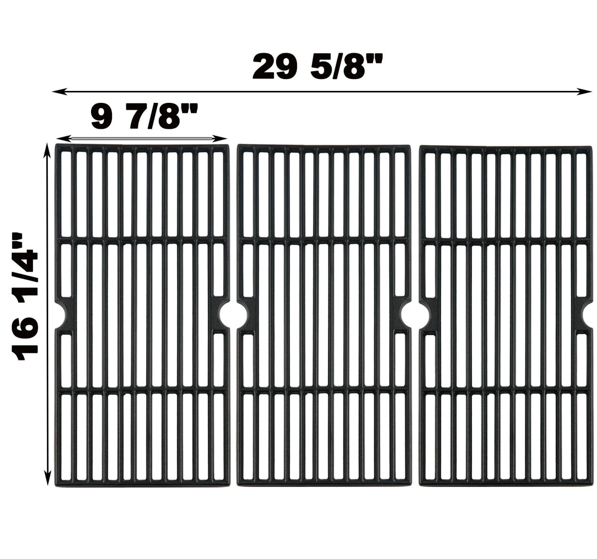 DGF510SBP Grill Grates Replacement 3pcs in total 16 1/4 x 29 5/8'', Black