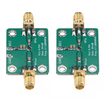 RF LNA Module Broadband Amplifier 0.1-2000MHz Low Noise 30dB Gain 12V DC Supply