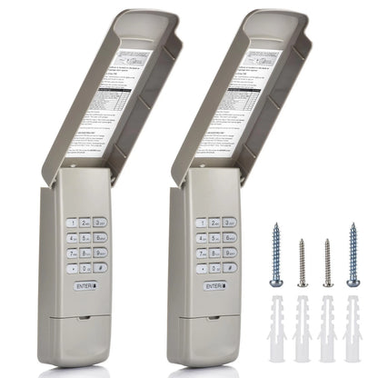 2 Pack Garage Door Opener Keypad Compatible with LiftMaster 877MAX Gray