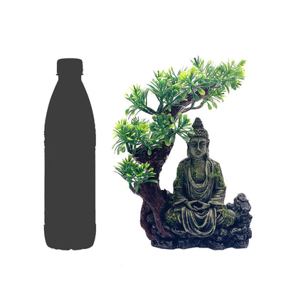 Tfwadmx Aquarium Buddha Statue Decoration Resin Style 1, Gold Or Golden Brown