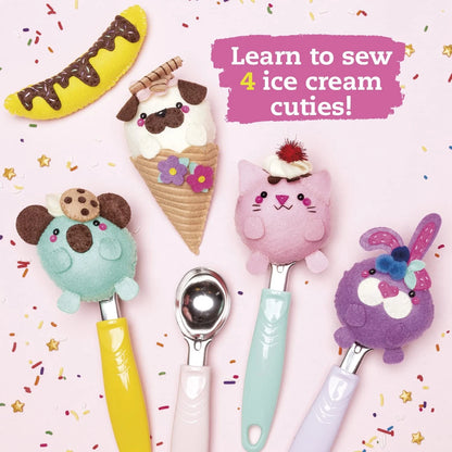 Klutz Sew Your Own Ice Cream Animals Compact, Multicolor