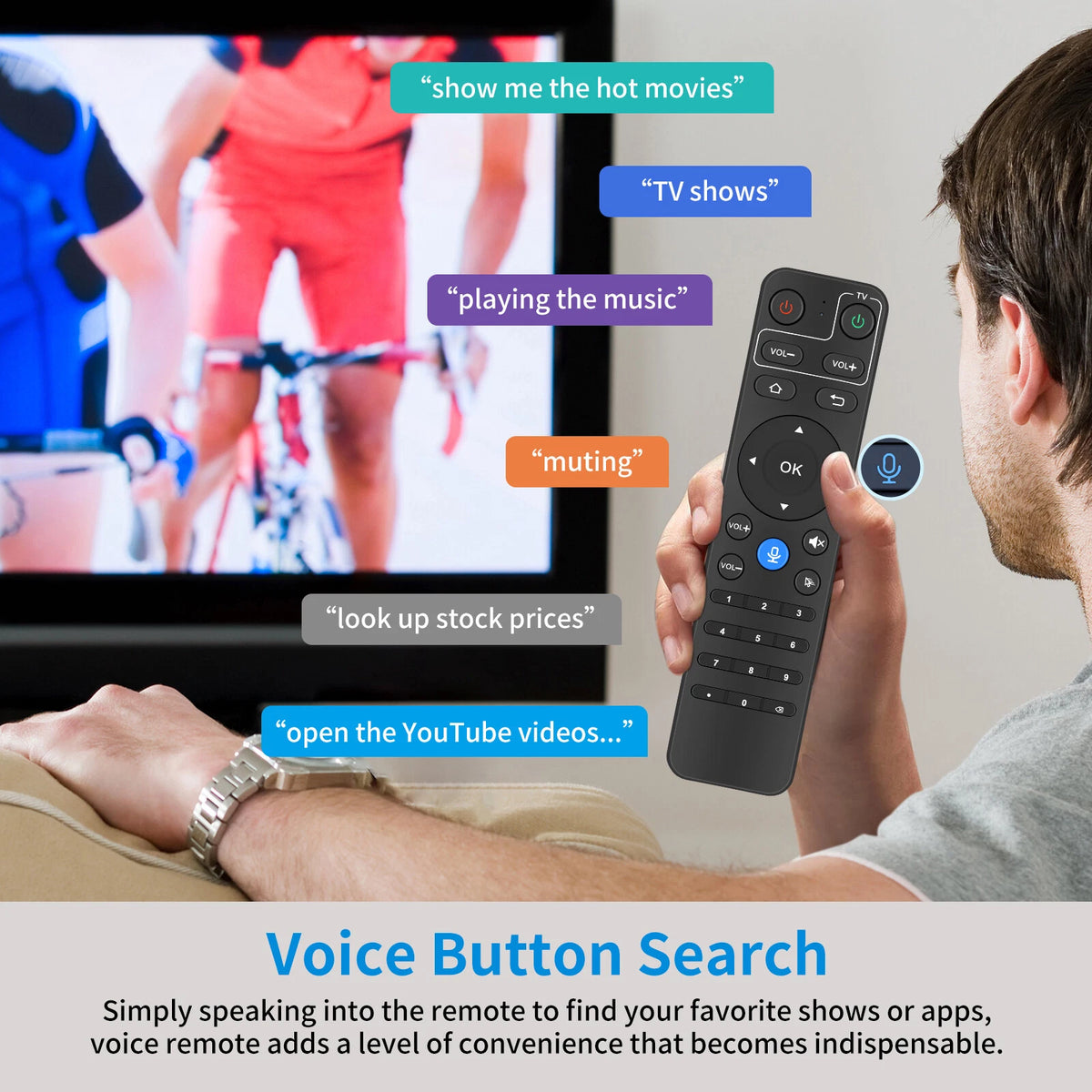 Bluettoth Voice Remote Control For  2024 StreamX X1 Pro TV Box 6K UltraHD