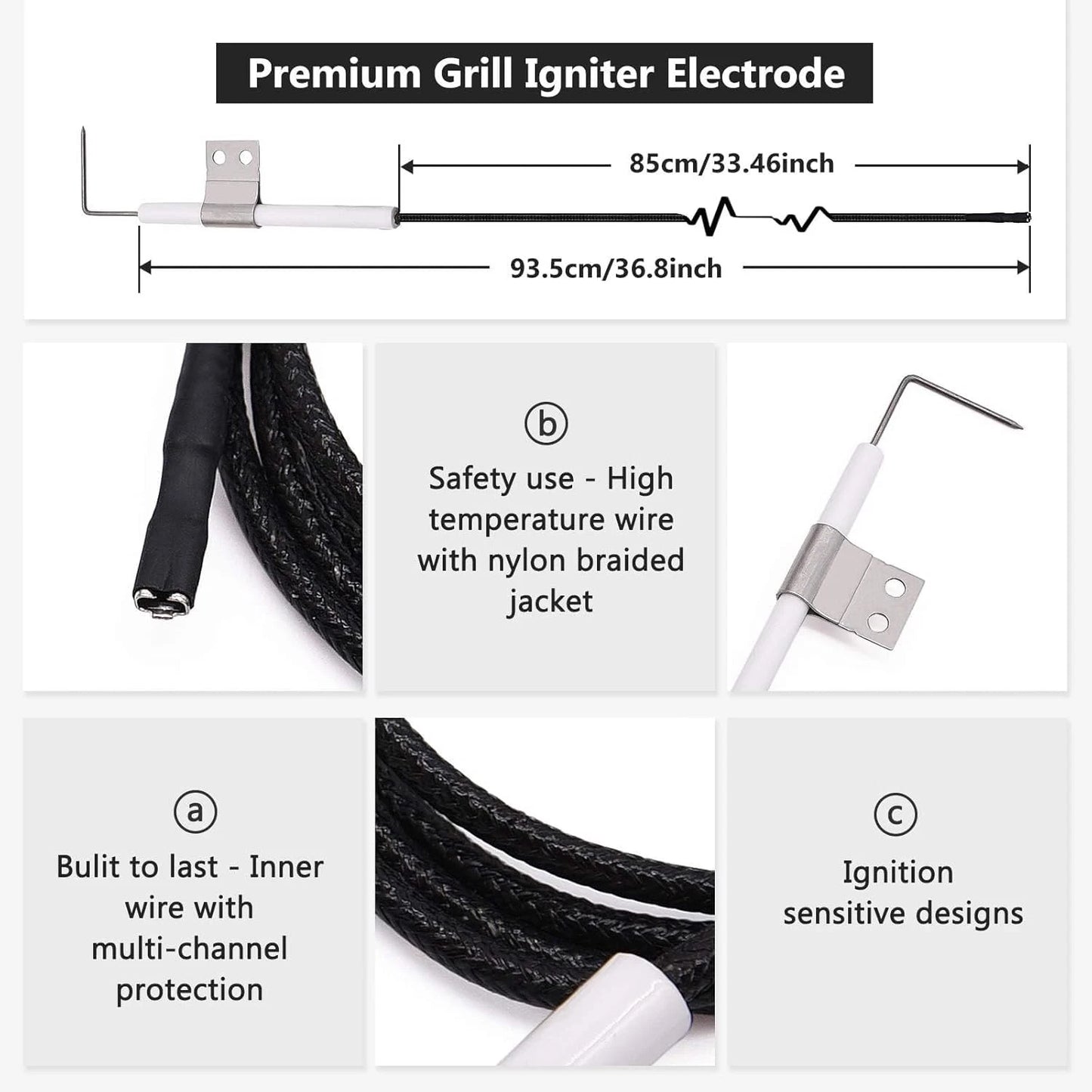 Criditpid Grill Replacement Parts for Drip Pan,Heat Tent,Burner & Ignitor