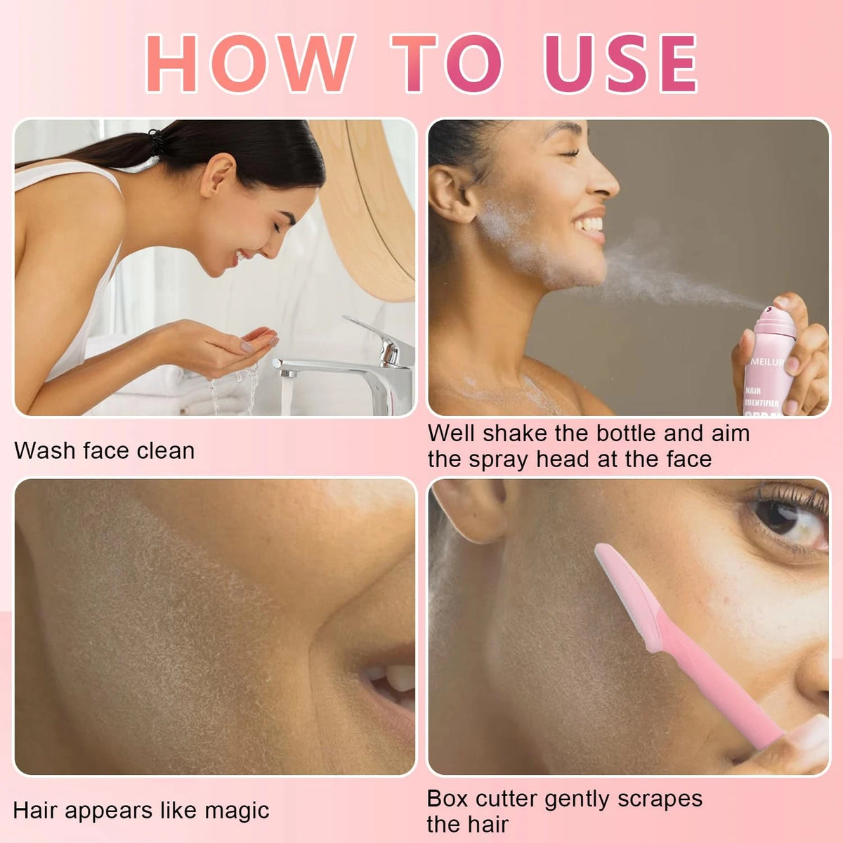 Hair Identifier Spray for Face Shaving,Moisturizing and Skin Care 1pc