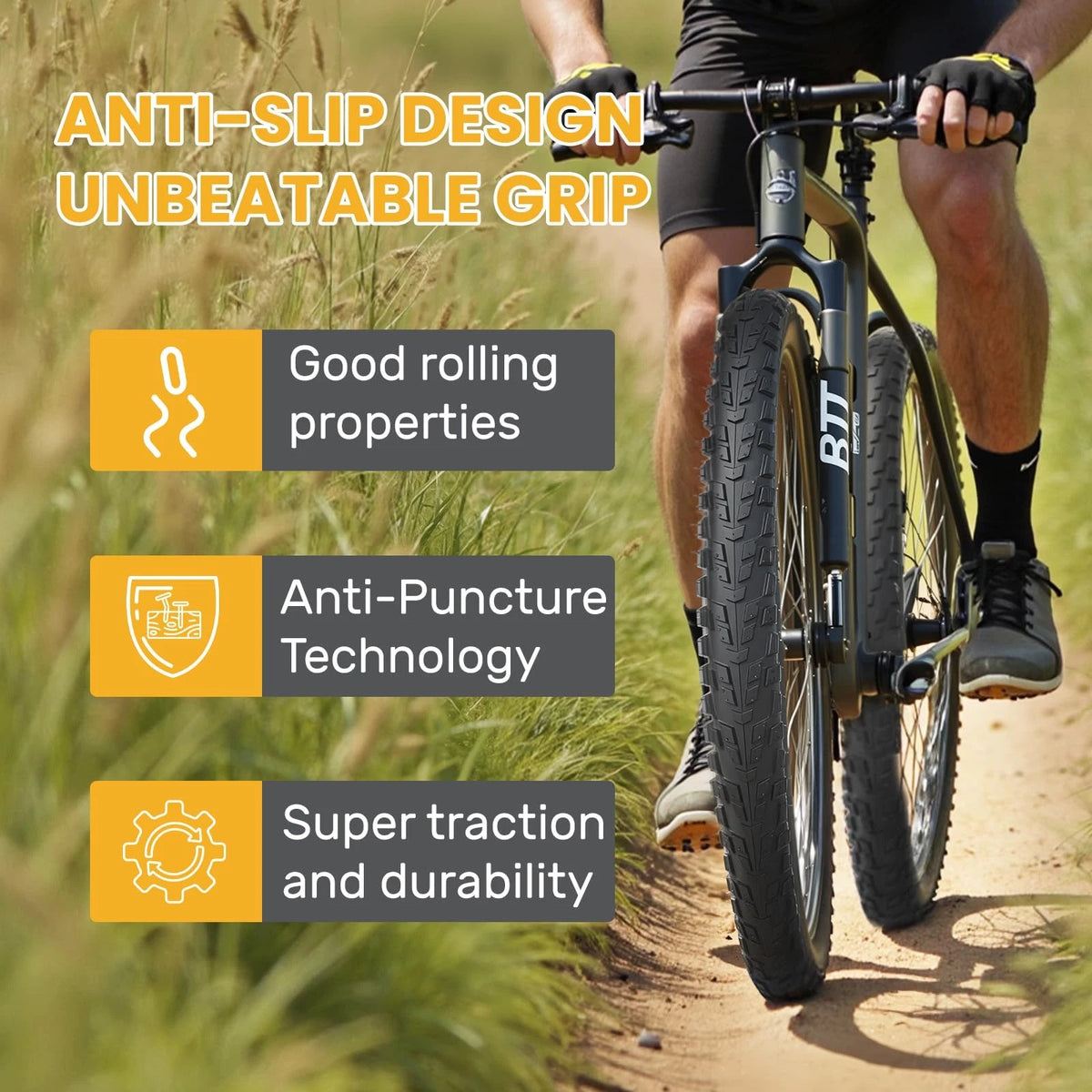 2 Pack Mountain Bike Tire Set,26x1.95-Inch Foldable 26x1.95", 26X1.95