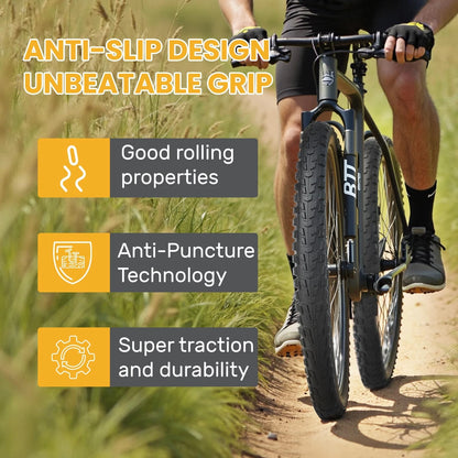 2 Pack Mountain Bike Tire Set,26x1.95-Inch Foldable 26x1.95", 26X1.95