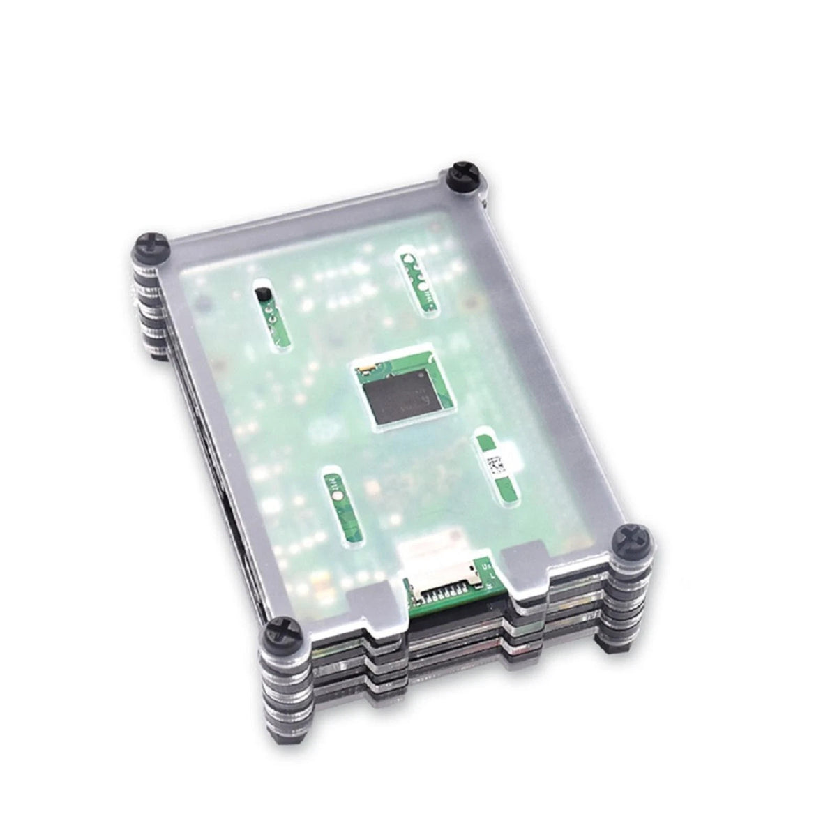 Acrylic Transparent Heatsink Case With Cooling Fan For Raspberry Pi RPI 3B+/3B