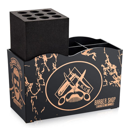 Noverlife Barber Scissors Holder Box, Professional Beard Man Style - Black