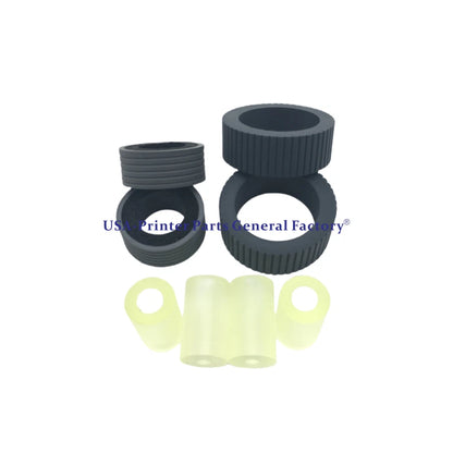10X Feed Roller Exit Roller+Pick Brake Roller Tire For Fujitsu fi-6130 6230 6140