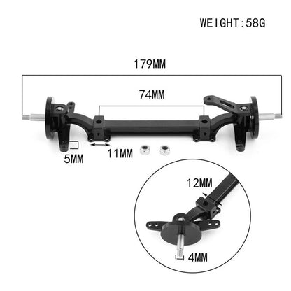 Alloy Front Steering Wheel Axle Accessories For TAMIYA 1/14 Tractor RC Truck