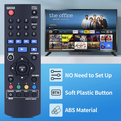 AKB75135401 Remote Control For LG DVD Player UBK80 UP870 UP875 BPM35 BP175