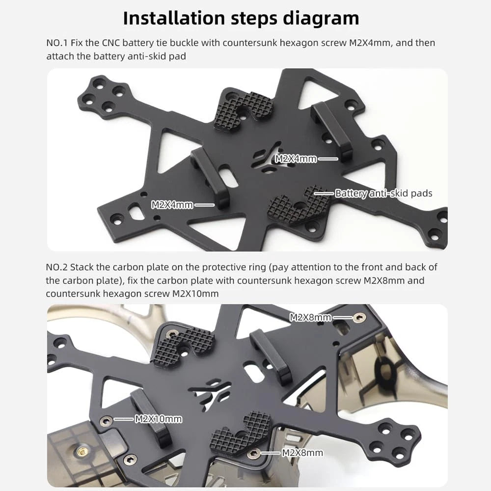 HGLRC 2inch Cihoop FPV Drone Frame for Racing Black