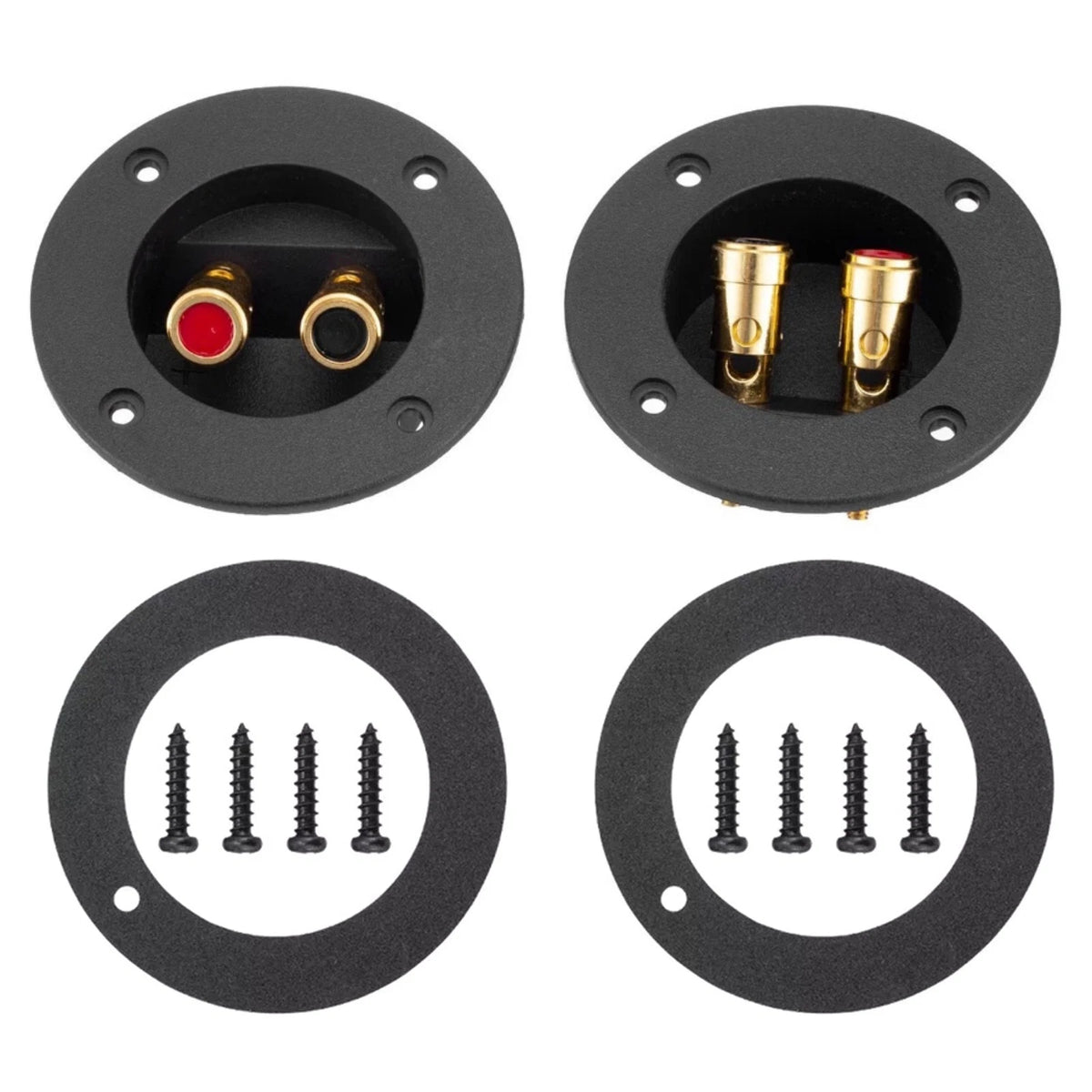 2-Way Speaker Box Terminal Cup Round Spring Loaded Connector for Subwoofer