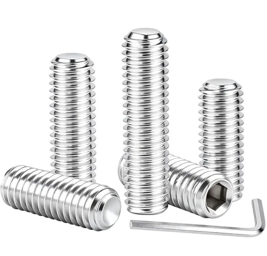 M5x8mm Set Screws,60Pcs Allen Head Screws with Hex Wrench M5-0.8x8mm(60Pcs)