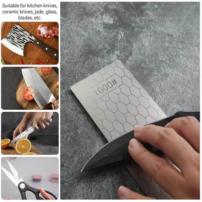 Diamond Sharpening Stone Set,8 Pcs Lapping Plate SET-C, Silver