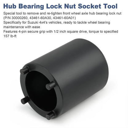 Wheel Axle Nut Socket Removal Tool For Suzuki Sidekick Geo Tracker Vitara