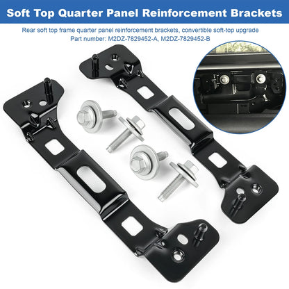 2Pcs Rear Soft Top Quarter Panel Reinforcement Bracket For Bronco 2021-2025