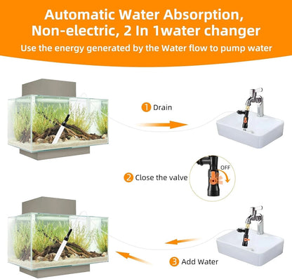 AYNEFY Fish Tank Water Changer Faucet Adapter, Aquarium with 3...