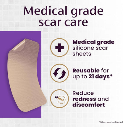 Mederma Medical Grade Silicone Scar Sheets; Improves The Appearance of Small