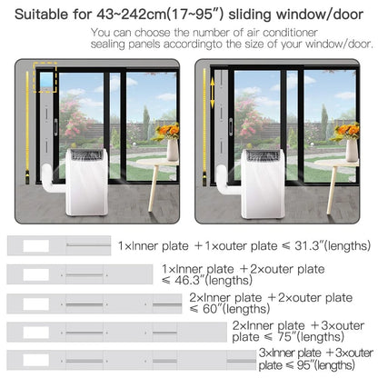 Gulrear 95"Sliding Max Height 95" with Φ 5.1" Hose+Universal Coupler, White
