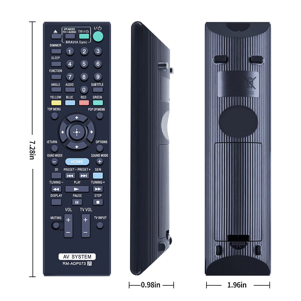 RM-ADP073 Remote Control For Sony DVD BDV-E490 BDV-E190 BDV-E290 BDV-NF620