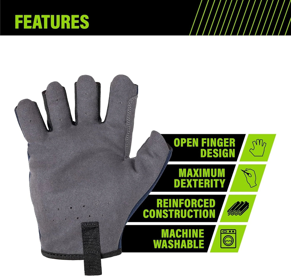 AWP Professional Fingerless Work Gloves X-Large (Pack of 1)