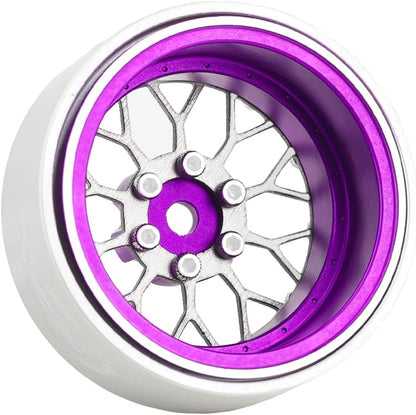 4PCS Grade 5 Titanium Wheel Face Aluminum 1.3 Inch Wheels Hubs for Purple