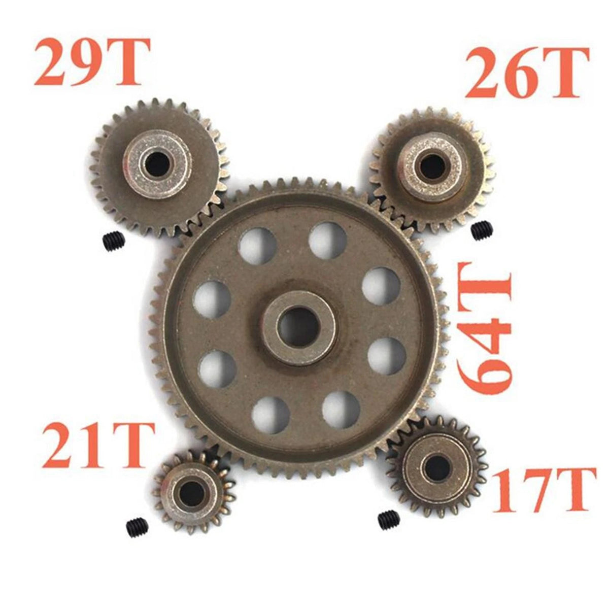 17-64T Steel Spur Differential Gear Motor Pinion Cogs for HSP 1/10 94111 94123