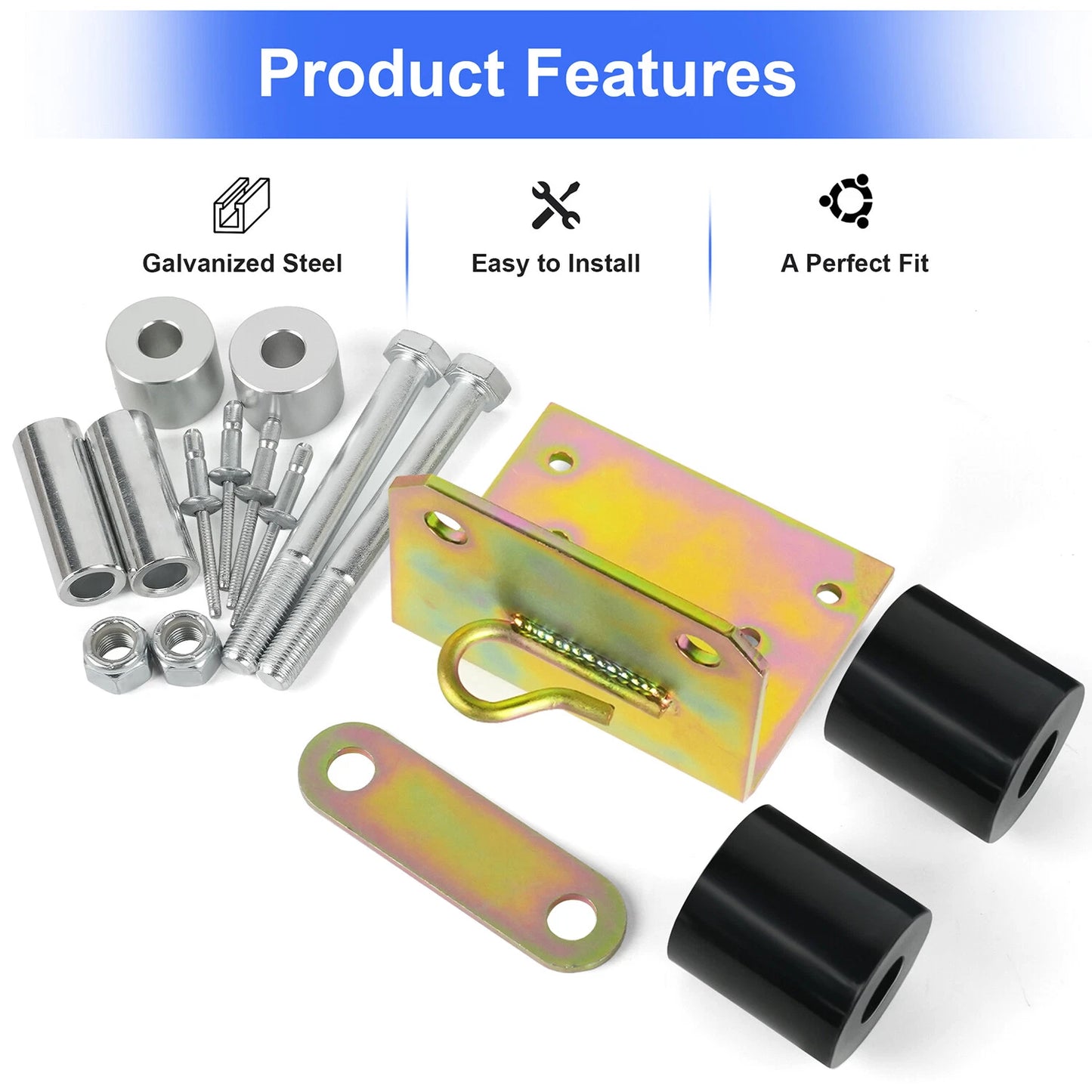 For Peterbilt 379 Lower Roller Bracket Kit Bundle with Rollers & Hardware
