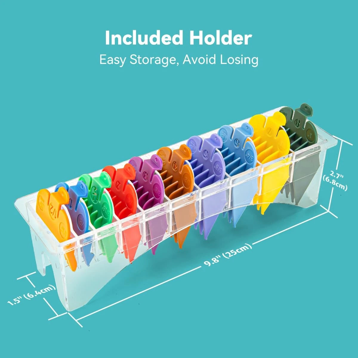 10 Professional Hair Clipper Guards Cutting Guides Compatible 10PCS, 10pcs