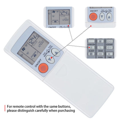 Remote Control For Mitsubishi Air Conditioner MSZ-GL06NA-U1 MSZ-GL09NA-U1