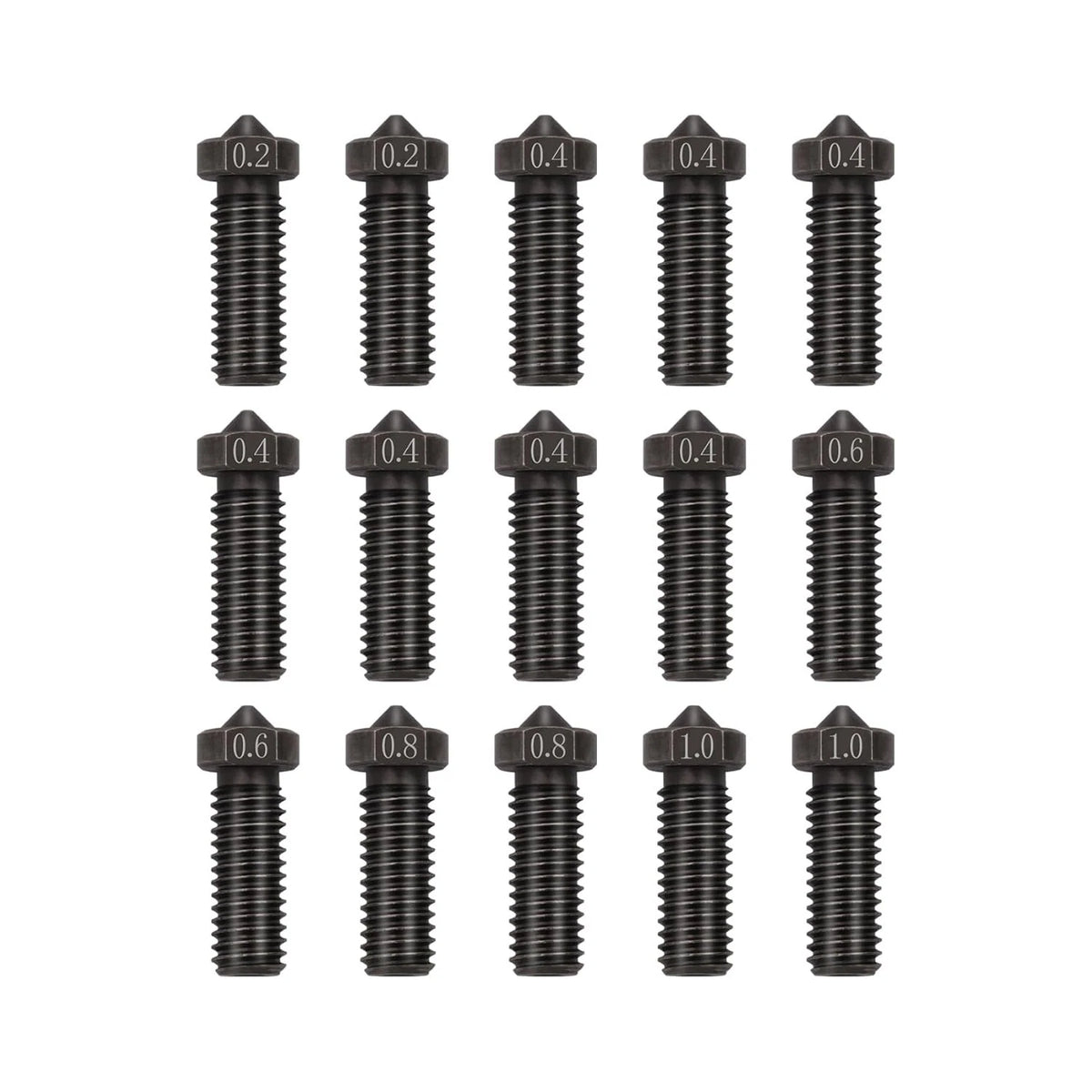 15PCS Hardened Nozzles Kit for Anycubic Vyper, 3D Printer 7PCS 0.4mm Nozzles...