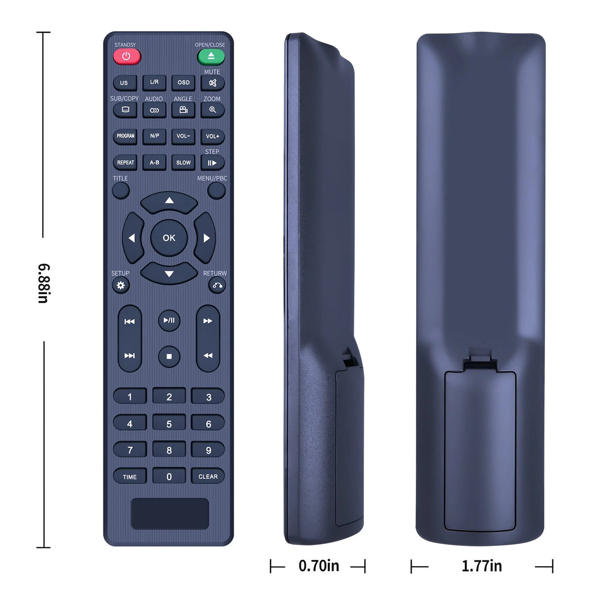Replace Remote For Roxel RDP-S700 RDP-S500 RDP-S600 Region Free Full DVD Player