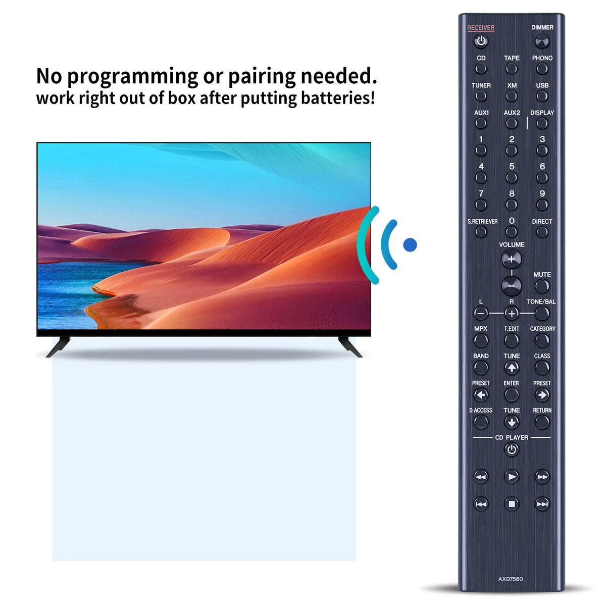 AXD7560 Remote Control For Pioneer AV Receiver SX-A9MK2-K